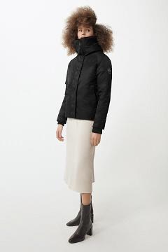 Chamarras Canada Goose Mujer México - Everleigh Chaqueta De Bombardero Black Label Negros EB1094387